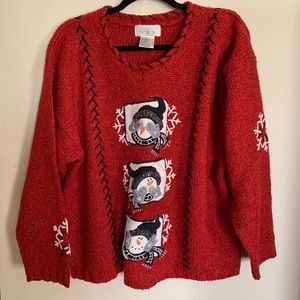 Adorable snowman sweater